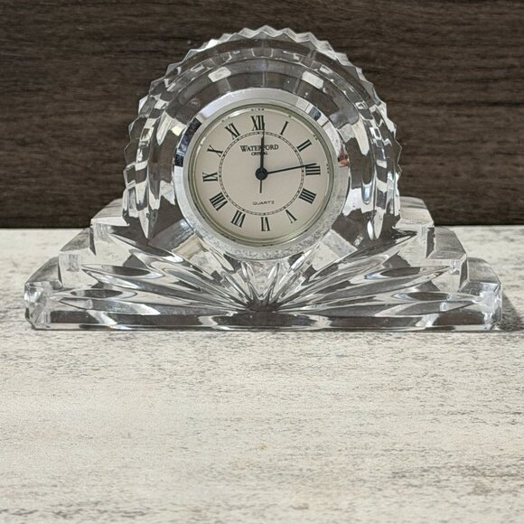 Waterford Other - Waterford Wharton Crystal Desk Mantle Clock 4" x 2.5" New Battery Works c. 2000
